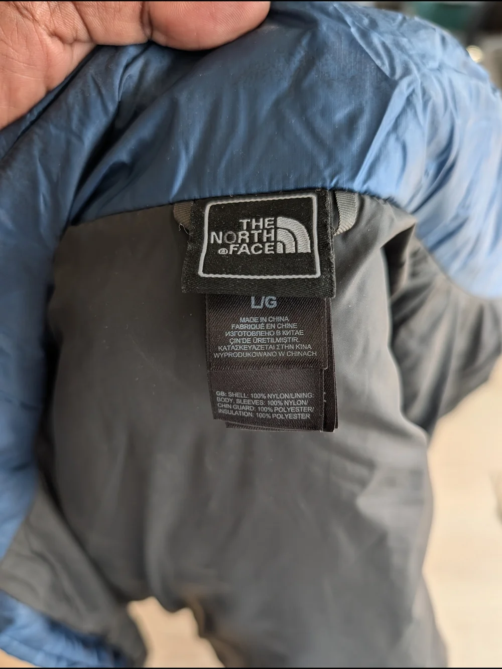 The North Face Steel Blue Quilted Insulated Jacket